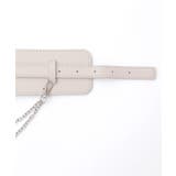 チェーン付き太幅合皮ベルト | axes femme | 詳細画像5 