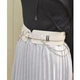 グレー | チェーン付き太幅合皮ベルト | axes femme