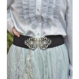 シルバー | オーナメント装飾ゴムベルト | axes femme