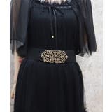 ゴールド | ローズモチーフ太幅ゴムベルト | axes femme