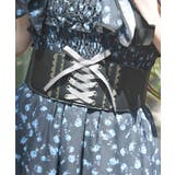 黒 | 配色スカラップ太幅ベルト | axes femme