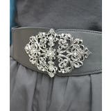 シルバー | クラシカル装飾太幅ベルト | axes femme