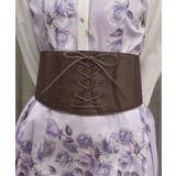 Ｄブラウン | レースアップコルセットベルト | axes femme