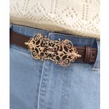 ゴールド | 蝶モチーフバックル合皮ベルト | axes femme