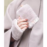 巻きバラ×リボンファー手袋 | axes femme | 詳細画像3