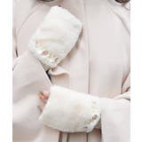 生成り | 巻きバラ×リボンファー手袋 | axes femme