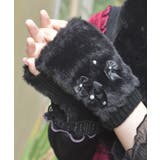 黒 | アソートリボンファー手袋 | axes femme