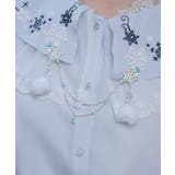 シルバー | 雪薔薇モチーフ襟クリップ | axes femme