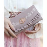 ローズ刺繍フリル長財布 | axes femme | 詳細画像1