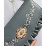 ローズ刺繍フリル長財布 | axes femme | 詳細画像3