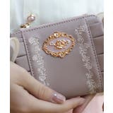 ローズ刺繍フリルミニ財布 | axes femme | 詳細画像2