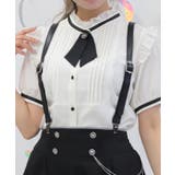 黒 | ローズモチーフサスペンダー | axes femme