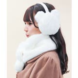 白 | クマシルエット耳当て | axes femme