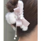 リボン×ファーヘアクリップ | axes femme | 詳細画像5 
