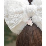 レース×ファーリボンクリップ | axes femme | 詳細画像4 