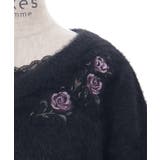 ローズ刺繍フェザーニット | axes femme | 詳細画像19