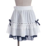 白 | コットンレースフリルスカパン | axes femme