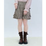 茶 | リボン付き裾フリルショーパン | axes femme