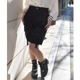 黒 | ミリタリーハーフカーゴパンツ | axes femme