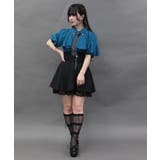 黒 | リボン付バックフリルミニスカート | axes femme
