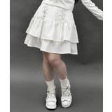 レースアップフリルスカート | axes femme | 詳細画像5 