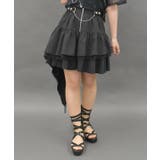 黒 | アシメフリルフィンミニスカート | axes femme