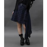 紺 | オーバースカート付ミニスカート | axes femme