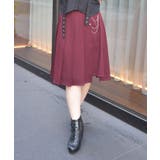 ワイン | ダブルチェーンプリーツスカート | axes femme