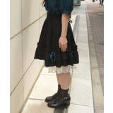 サテンリボンフレアスカート | axes femme | 詳細画像2