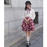 コスモスブーケ柄ミドルスカート | axes femme | 詳細画像9 