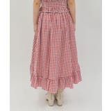 チェリー刺繍チェックスカート | axes femme | 詳細画像3