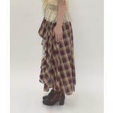 チェック柄レースフリルスカート | axes femme | 詳細画像2 