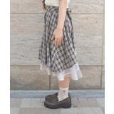 バックフリルミドルスカート | axes femme | 詳細画像3 