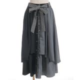 前ボタンレイヤード風スカート | axes femme | 詳細画像16 
