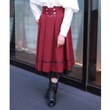 ワイン | チェーン付き配色使いスカート | axes femme