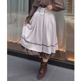 ベージュ | チェーン付き配色使いスカート | axes femme