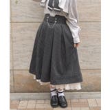 チェーン付ダブルボタンスカート | axes femme | 詳細画像1 