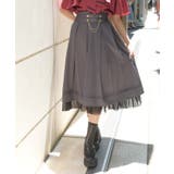 チャコール | チェーン付ダブルボタンスカート | axes femme