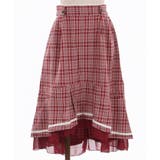 ワイン | チェックフィッシュテールスカート | axes femme