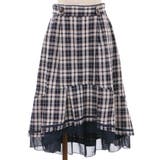 紺 | チェックフィッシュテールスカート | axes femme