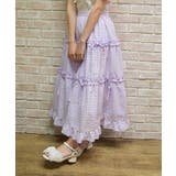 ラベンダー | ギンガムティアードスカート | axes femme