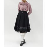 ネコ×楽譜刺繍スカート | axes femme | 詳細画像5 