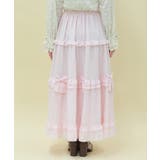 シアーギンガムティアードスカート | axes femme | 詳細画像3 