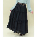 黒 | シアーギンガムティアードスカート | axes femme