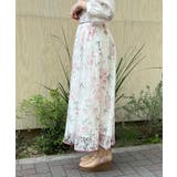 フラワー柄レーシーロングスカート | axes femme | 詳細画像2