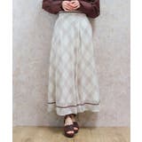 生成り | シアーチェックフレアスカート | axes femme