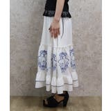 リボン×ブーケ刺繍スカート | axes femme | 詳細画像2