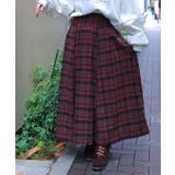 起毛チェック柄ロングスカート | axes femme | 詳細画像10 
