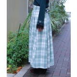起毛チェック柄ロングスカート | axes femme | 詳細画像2 