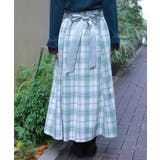 起毛チェック柄ロングスカート | axes femme | 詳細画像3 